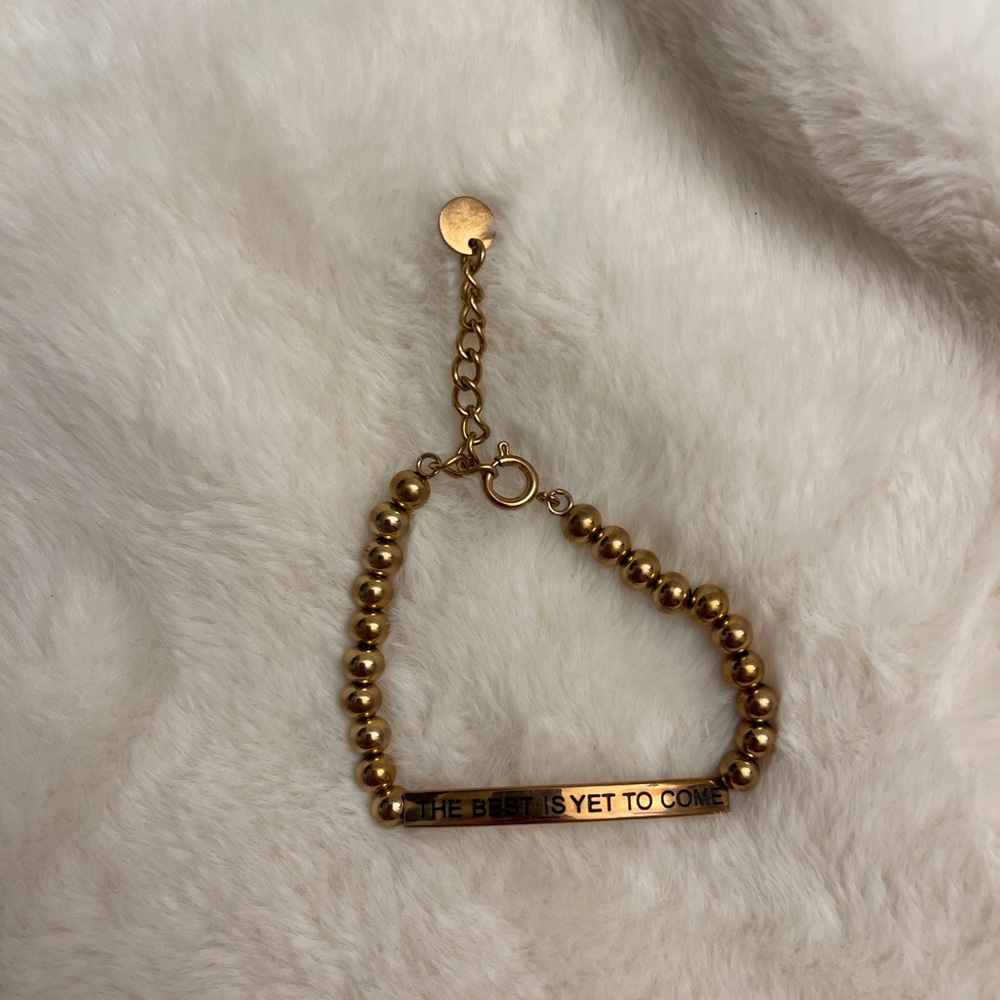 The Best Is Yet To Come Gold Plated Bracelet